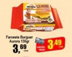 Higa's Supermercado Faroeste Burguer Aurora 130g oferta