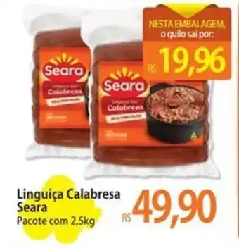 Atacadão Linguiça Calabresa Seara Pacote com 2,5kg oferta