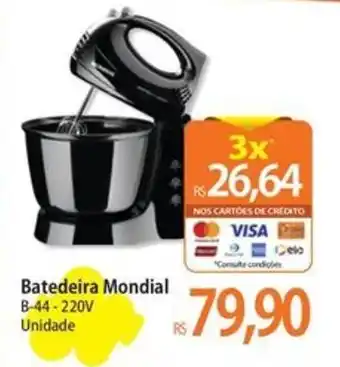 Atacadão Batedeira Mondial B-44-220V Unidade oferta