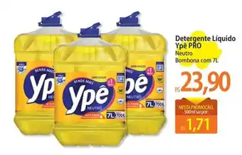 Atacadão Detergente Líquido Ypê PŘO Neutro Bombona com 7L oferta