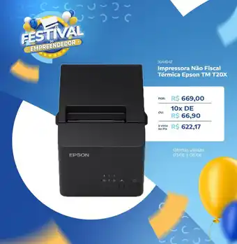 Impressora Não Fiscal Térmica Epson TM T20X