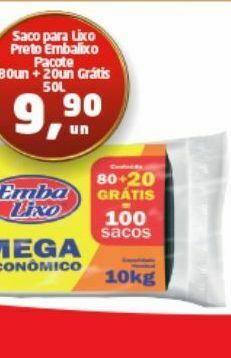 Sacos de lixo embalixo