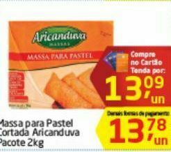 Tenda Atacado Massa para pastel aricanduva oferta