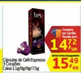 Tenda Atacado Cápsulas de café 3 corações oferta