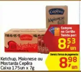 Tenda Atacado Ketchup o maionese ou mostarda cêpera caixa 175 un x 7 kg oferta