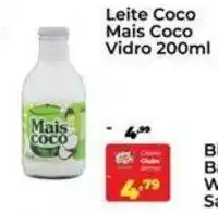 Semar Supermercado Leite Coco Mais Coco Vidro 200ml oferta