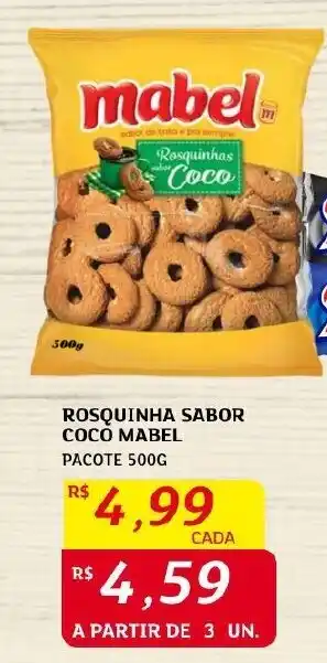 ROSQUINHA SABOR COCO MABEL PACOTE 500G