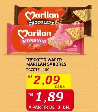 Assaí Atacadista BISCOITO WAFER MARILAN SABORES PACOTE 115G oferta