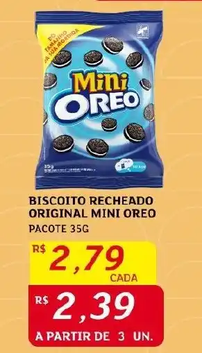 Assaí Atacadista BISCOITO RECHEADO ORIGINAL MINI OREO PACOTE 35G oferta