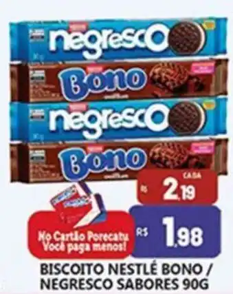Supermercado Porecatu BISCOITO NESTLÉ BONO/ NEGRESCO SABORES 90G oferta