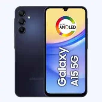 Smartphone Samsung Galaxy A15 5G Azul Escuro 256GB, 8GB RAM, Processador Octa-Core, Câmera Tripla Traseira, Tela Super Amoled