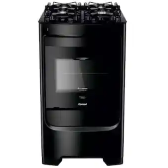 Casa e Vídeo Fogão Consul 4 Bocas CFO4VBE com Mesa de Vidro e Grades Individuais Bivolt - Preto oferta