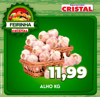 Supermercados Cristal Alho 1kg oferta