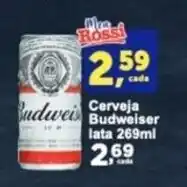 Rossi Supermercado Cerveja Budweiser lata 269ml oferta