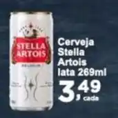 Rossi Supermercado Cerveja Stella Artois lata 269ml oferta