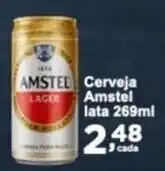 Rossi Supermercado Cerveja Amstel lata 269ml oferta