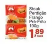 Rossi Supermercado Steak Perdigão Frango Pré-Frito 100g oferta