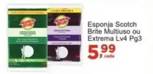 Rossi Supermercado Esponja Scotch Brite Multiuso ou Extrema Lv4 Pg3 oferta