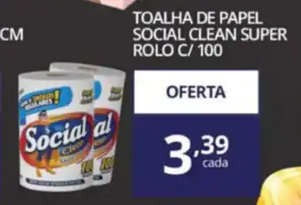 Toalha de Papel Social Clean Super Rolo c/100