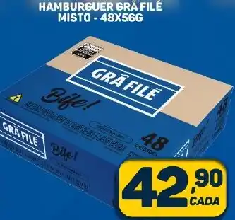Dom Atacadista HAMBURGUER GRÅ FILÉ MISTO-48X56G oferta