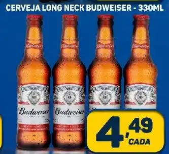 Dom Atacadista CERVEJA LONG NECK BUDWEISER - 330ML oferta