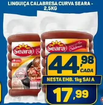 Dom Atacadista LINGUIÇA CALABRESA CURVA SEARA - 2,5KG oferta