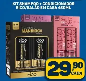 Dom Atacadista KIT SHAMPOO + CONDICIONADOR EICO/SALÃO EM CASA 450ML oferta