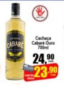 Higa's Supermercado Cachaca Cabare Ouro 700ml oferta