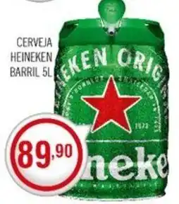 Central Supermercados CERVEJA HEINEKEN BARRIL 5L oferta