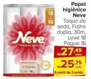 Carrefour Papel higiênico Neve oferta