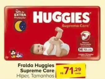 Carrefour Fralda Huggies Supreme Care Hiper, Tamanhos oferta