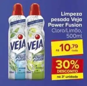 Carrefour Limpeza pesada Veja Power Fusion Cloro/Limão, 500ml oferta