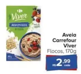Carrefour Aveia Carrefour Viver Flocos, 170g oferta