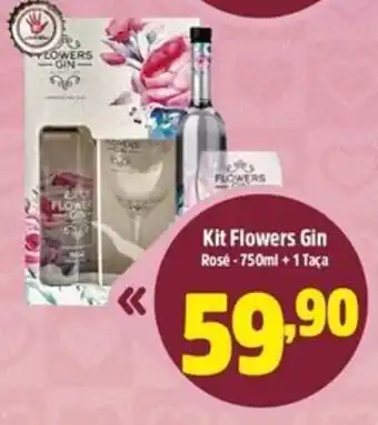 Kit Flowers Gin Rosé-750ml + 1 Taça