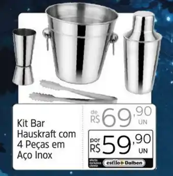 Supermercado Dalben Kit Bar Hauskraft com 4 Peças em Aço Inox oferta