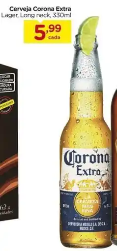 Carrefour Cerveja Corona Extra Lager, Long neck, 330ml oferta