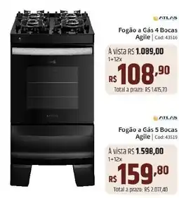 Deltasul ATLAS Fogão a Gás 4 Bocas Agile | Cod: 43516 oferta