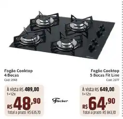 Deltasul Fogão Cooktop 4 Bocas oferta
