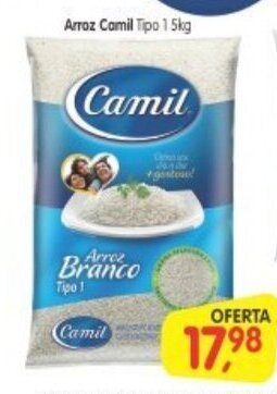 Cercadão Arroz Camil tipo 1 5kg oferta