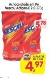 Cercadão Achocolatado em po Nescau Actigen-E 2.0 370g oferta
