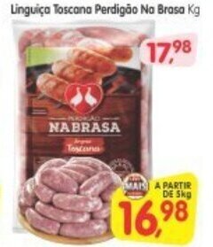 Cercadão Linguica Toscana Perdigao Na Brasa 1kg oferta