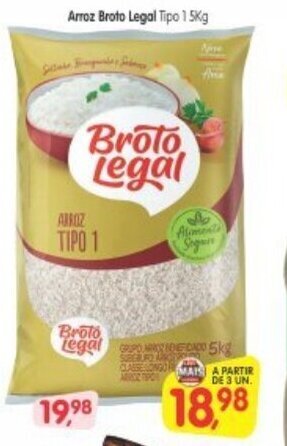 Cercadão Arroz Broto Legal Tipo 1 5kg oferta