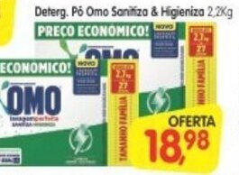 Cercadão Deterg. Po Omo Sanitiza & Higieniza 2.2kg oferta