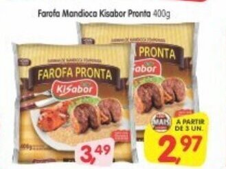 Cercadão Farofa Mandioca Kisabor Pronta 400g oferta