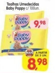 Toalhas Umedecidas Baby Poppy c/100un.