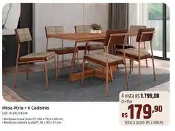 Deltasul Mesa Atria + 6 Cadeiras oferta