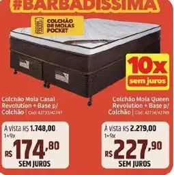 Deltasul Colchão Mola Casal Revolution + Base p/ Colchão Cód:42733/42747 oferta