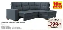 Deltasul Estofado de Canto 2 e 3 Lugares Munique oferta