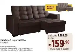 Deltasul Estofado 3 Lugares Itália oferta