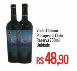 Mart Minas Vinho chileno paisajes de chile reserva 750ml oferta